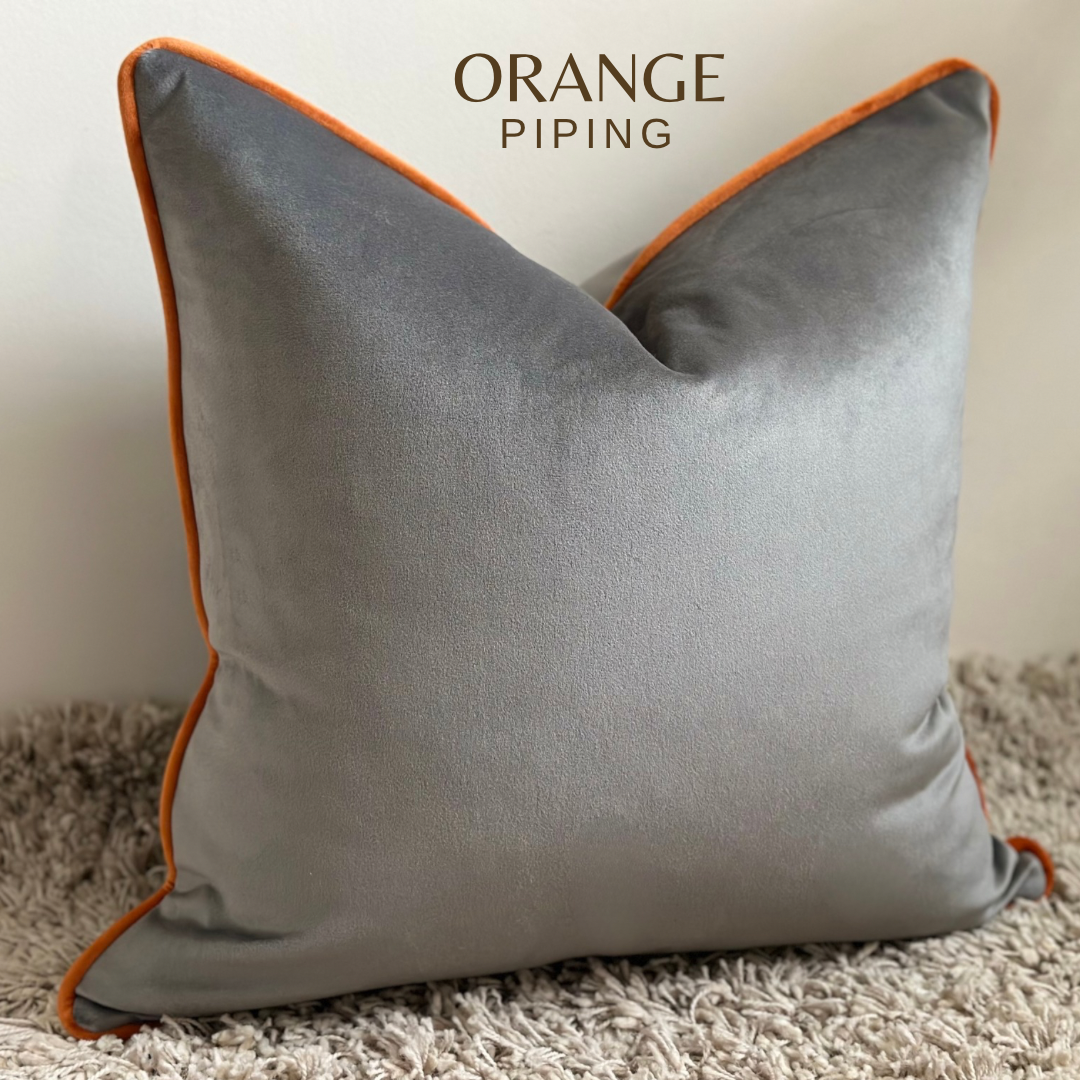 SLATE GREY | Piped Cushion