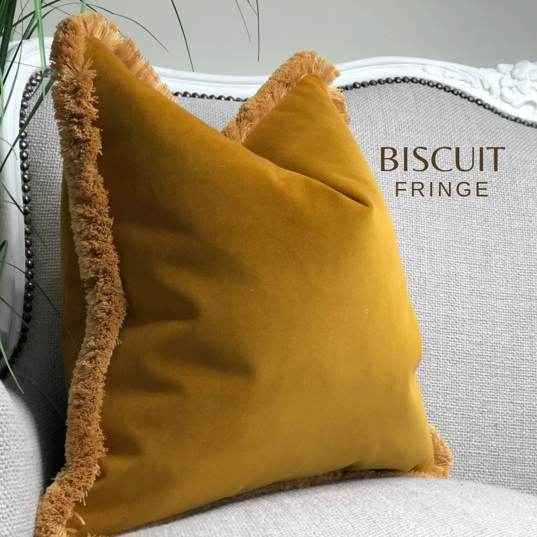 DEEP MUSTARD | Fringe or Piped Cushion