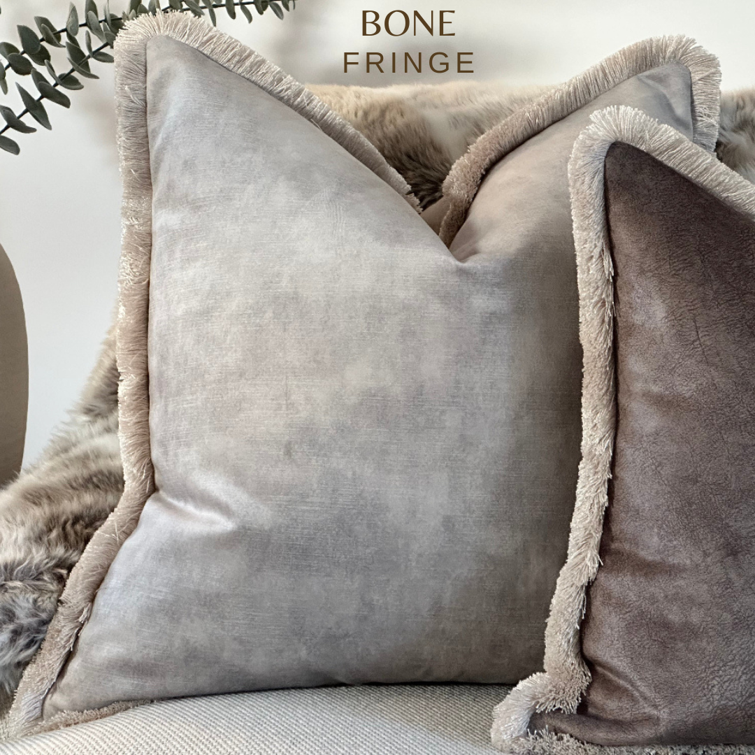 LUXURY MARBLE | Fringed or Piped cushion