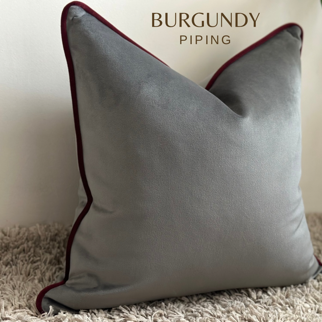 SLATE GREY | Piped Cushion
