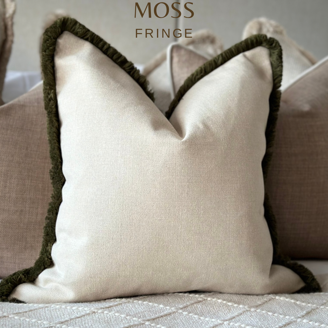 DARK CREAM | Fringe Cushion m