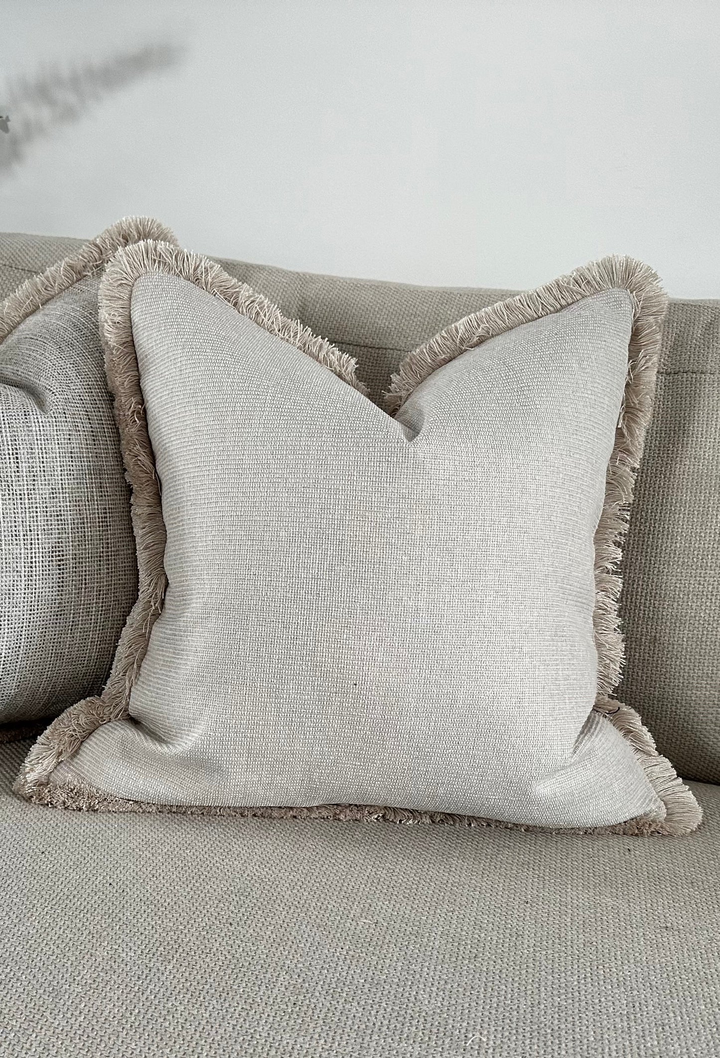 Luxury fringed cushion cover. The cosy cushion shop.