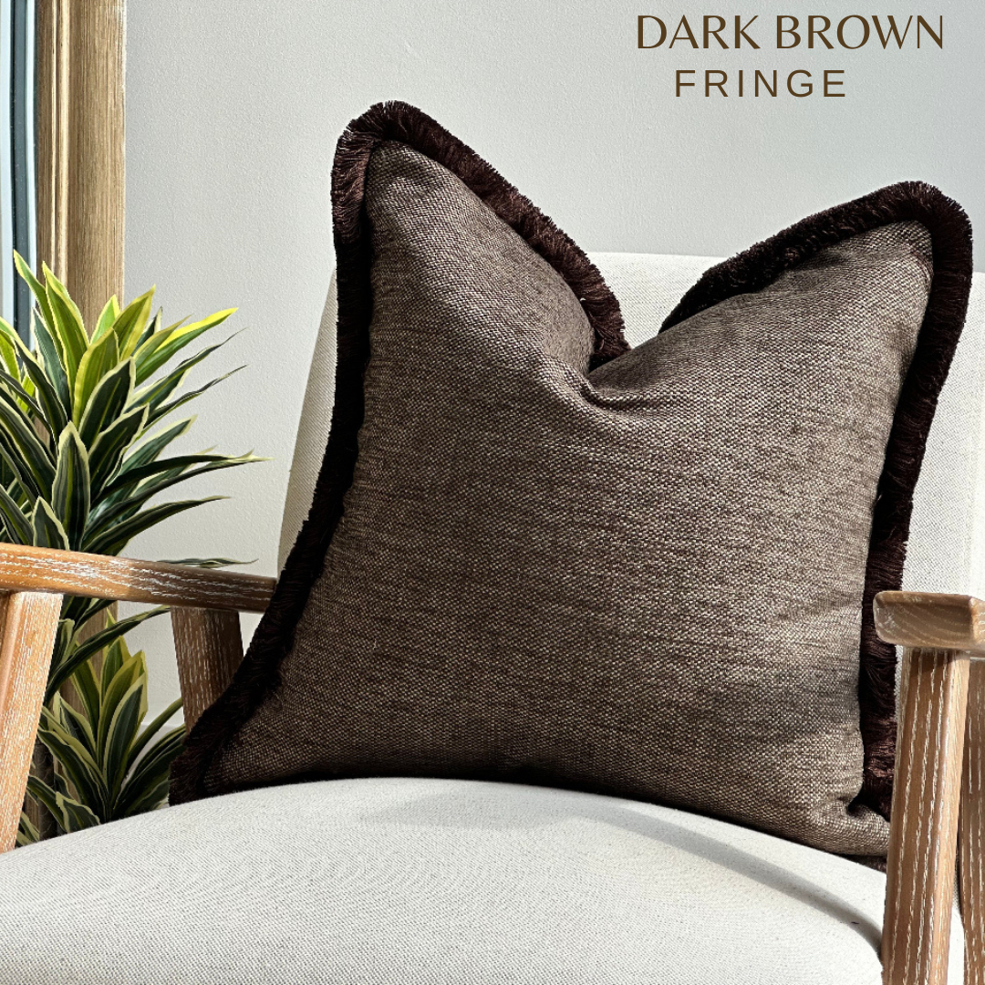 BAKER | Brown cushion with piping