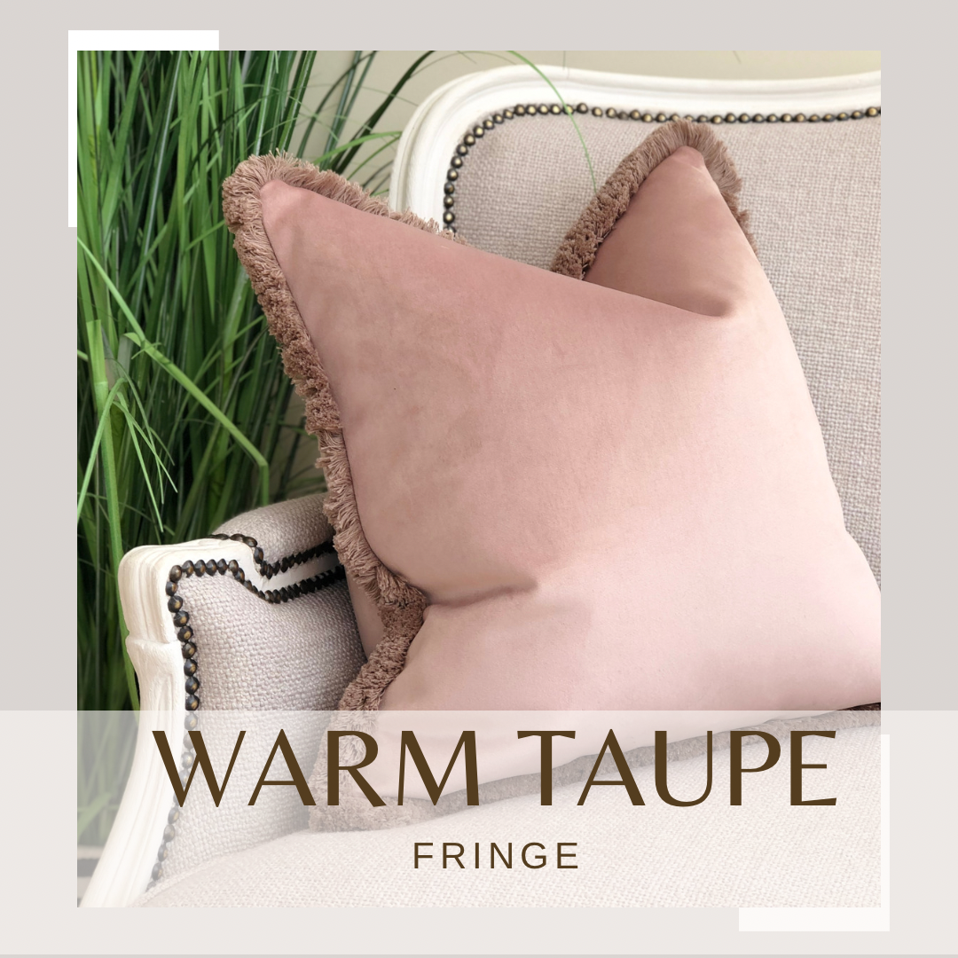 luxury pink pillows with fringe