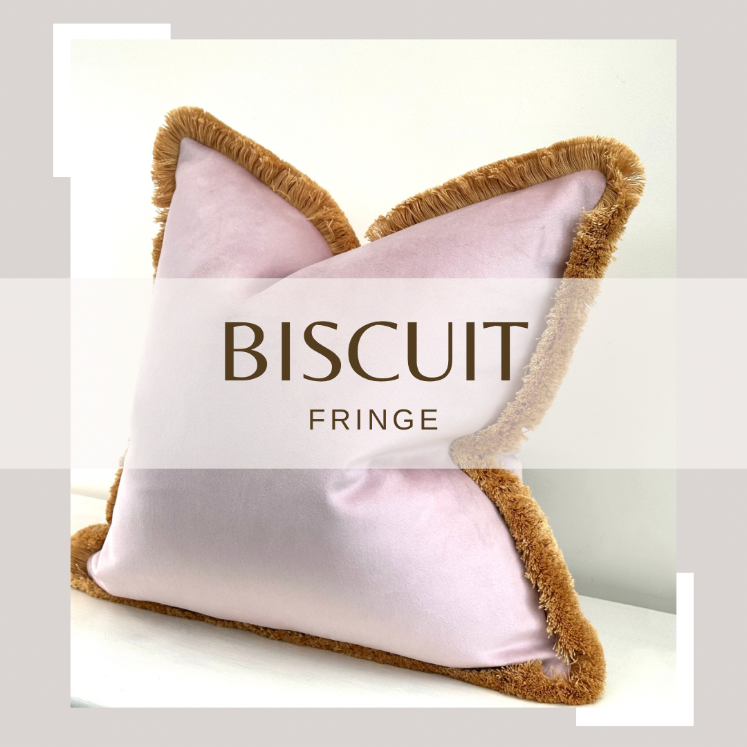 BLUSH VELVET | Fringe Cushion