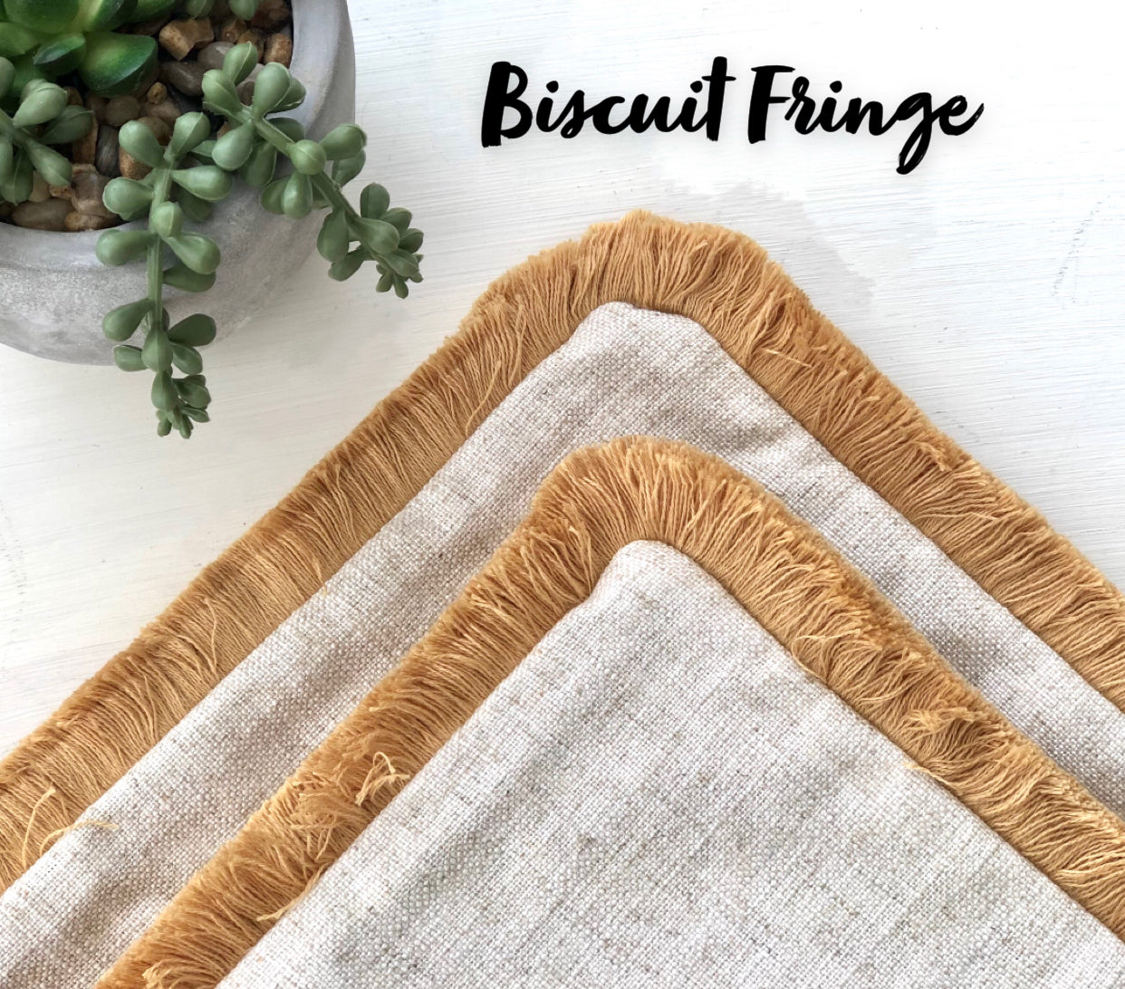 NEUTRAL LINEN BLEND | Fringe Cushion