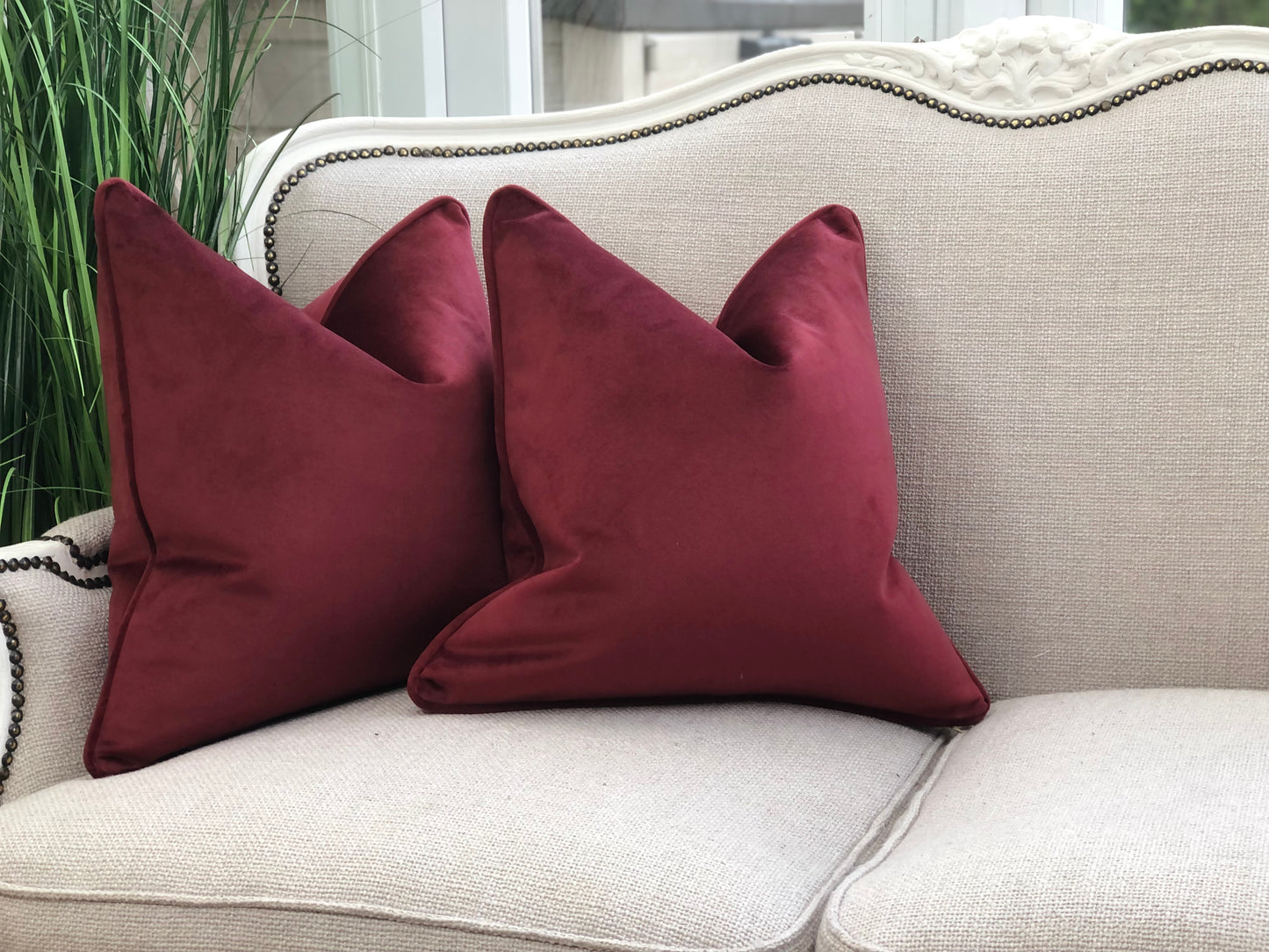 luxury burgundy cushion