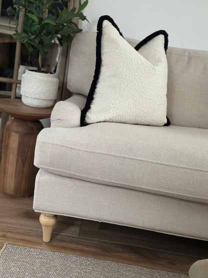 Modern cushions with fringe trim