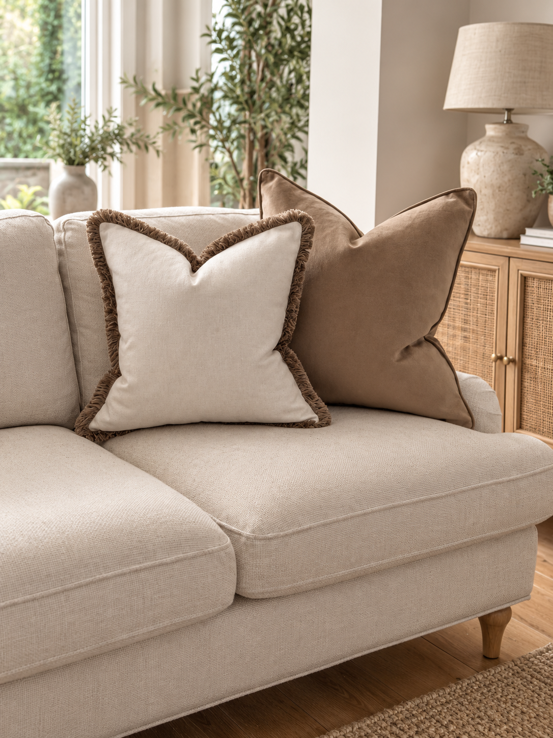 BEIGE TAUPE | Velvet Cushion