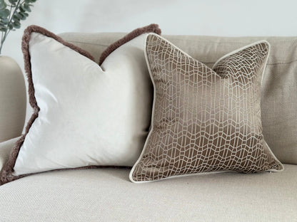 Luxury neutral cushions