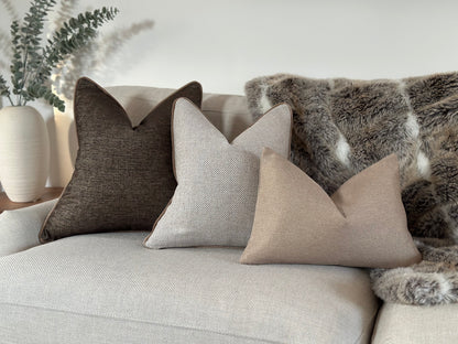 BAKER | Brown cushion with piping