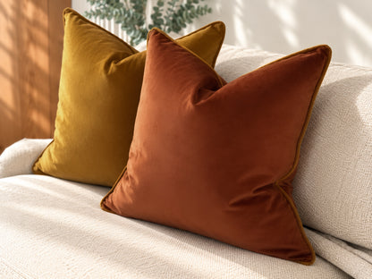 BURNT ORNAGE | Velvet Cushion