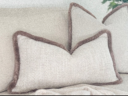 Earthy Brown & Natural Cushion Set