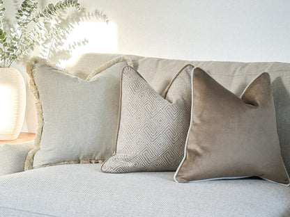 SOPHIE | Beige Geometric Cushion