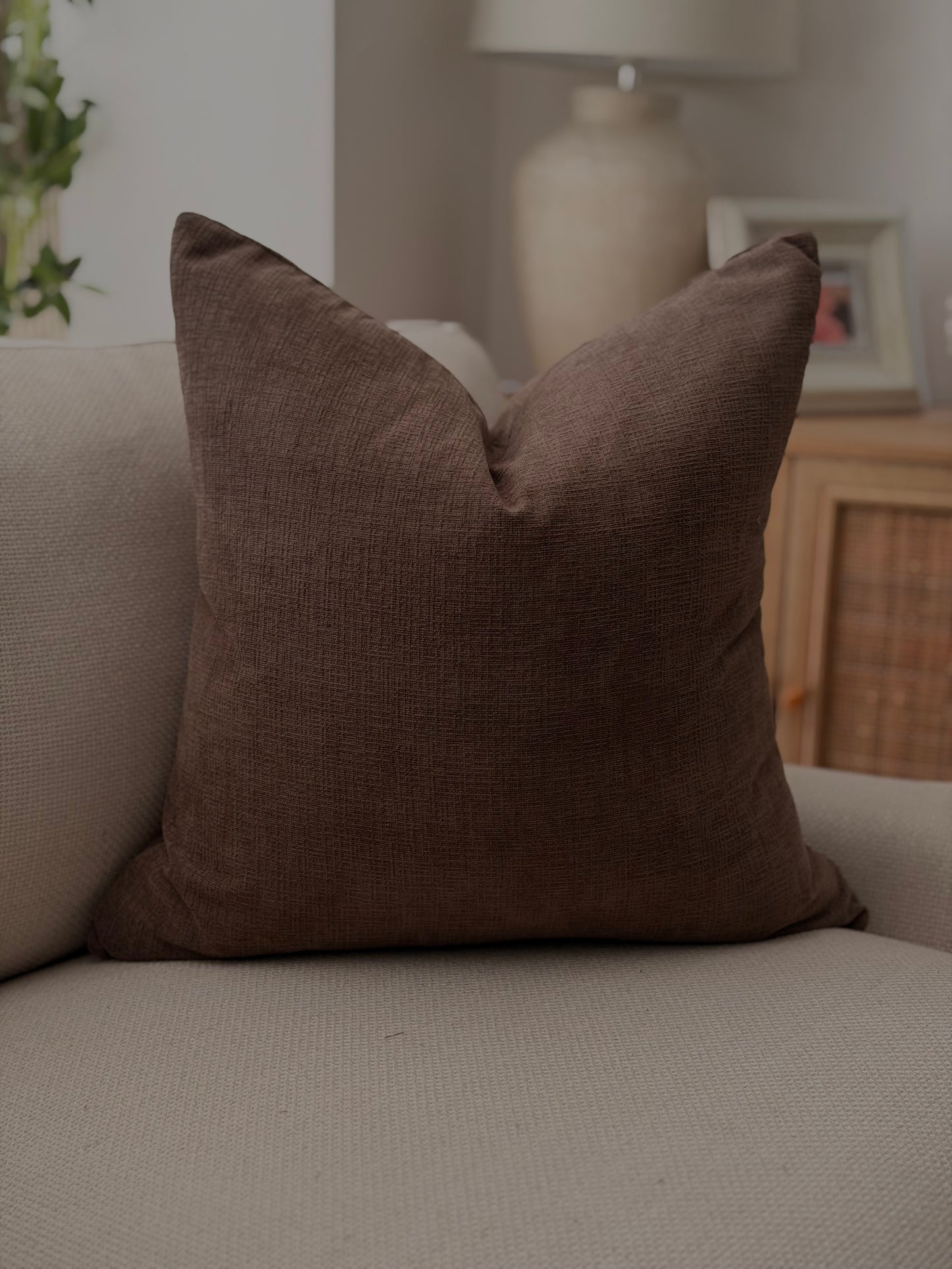 Earthy Brown & Natural Cushion Set