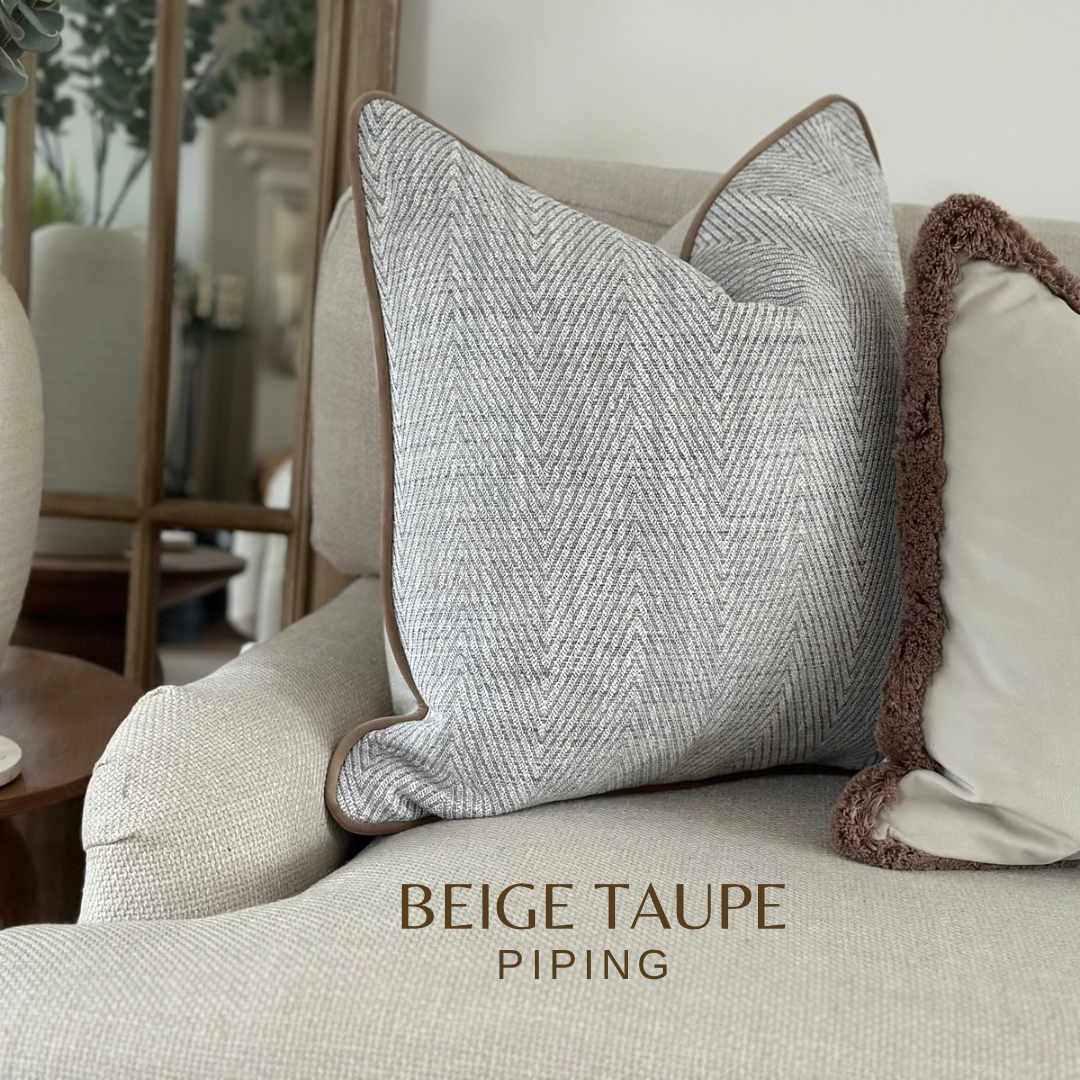 GREY HERRINGBONE | Luxury Cushion