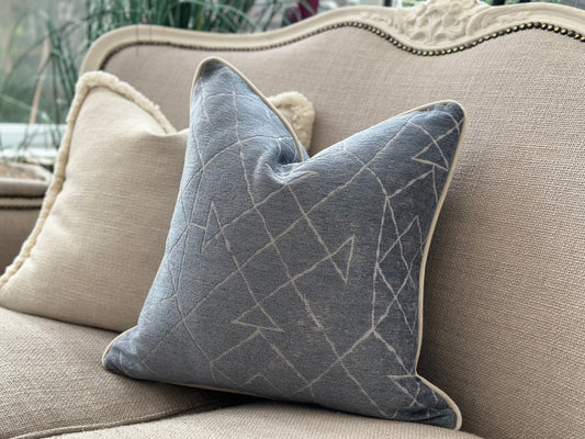 Blue Patterned cushion cover - Limited stock  - ATLANTIC