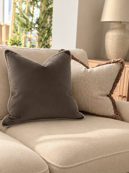 MOLE VELVET | Brown Toned Cushion