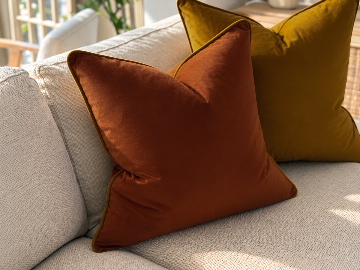BURNT ORNAGE | Velvet Cushion