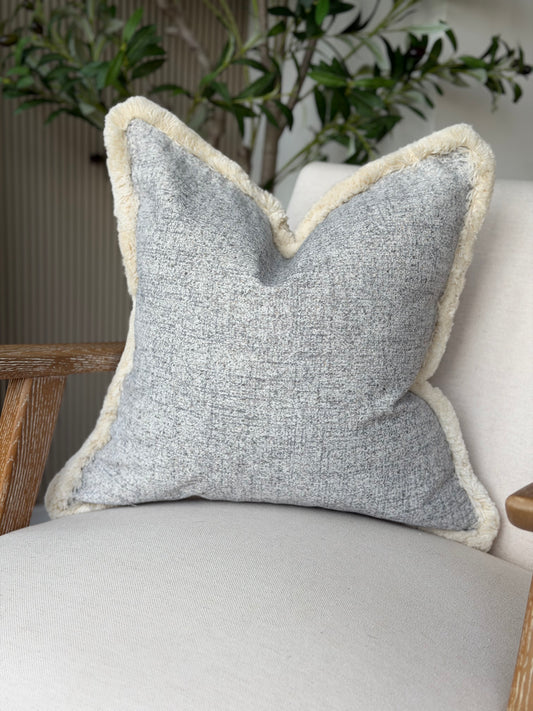 Hamptons - cream fringe cushion cover