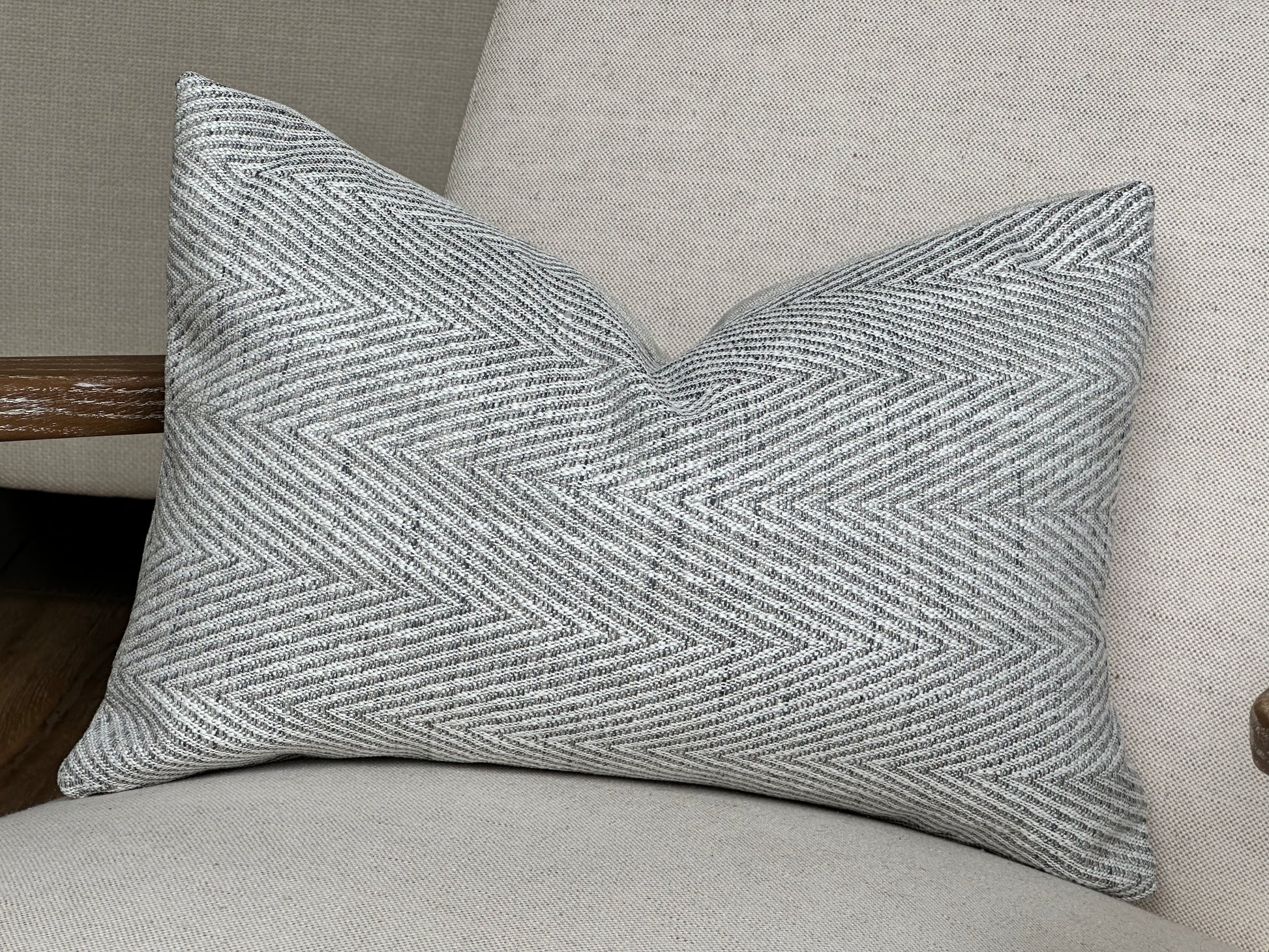 Grey pattern rectangle pillow