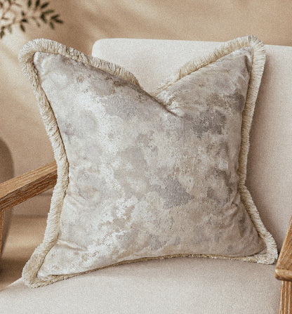 CHAMPAGNE PEARL | Fringe Cushion