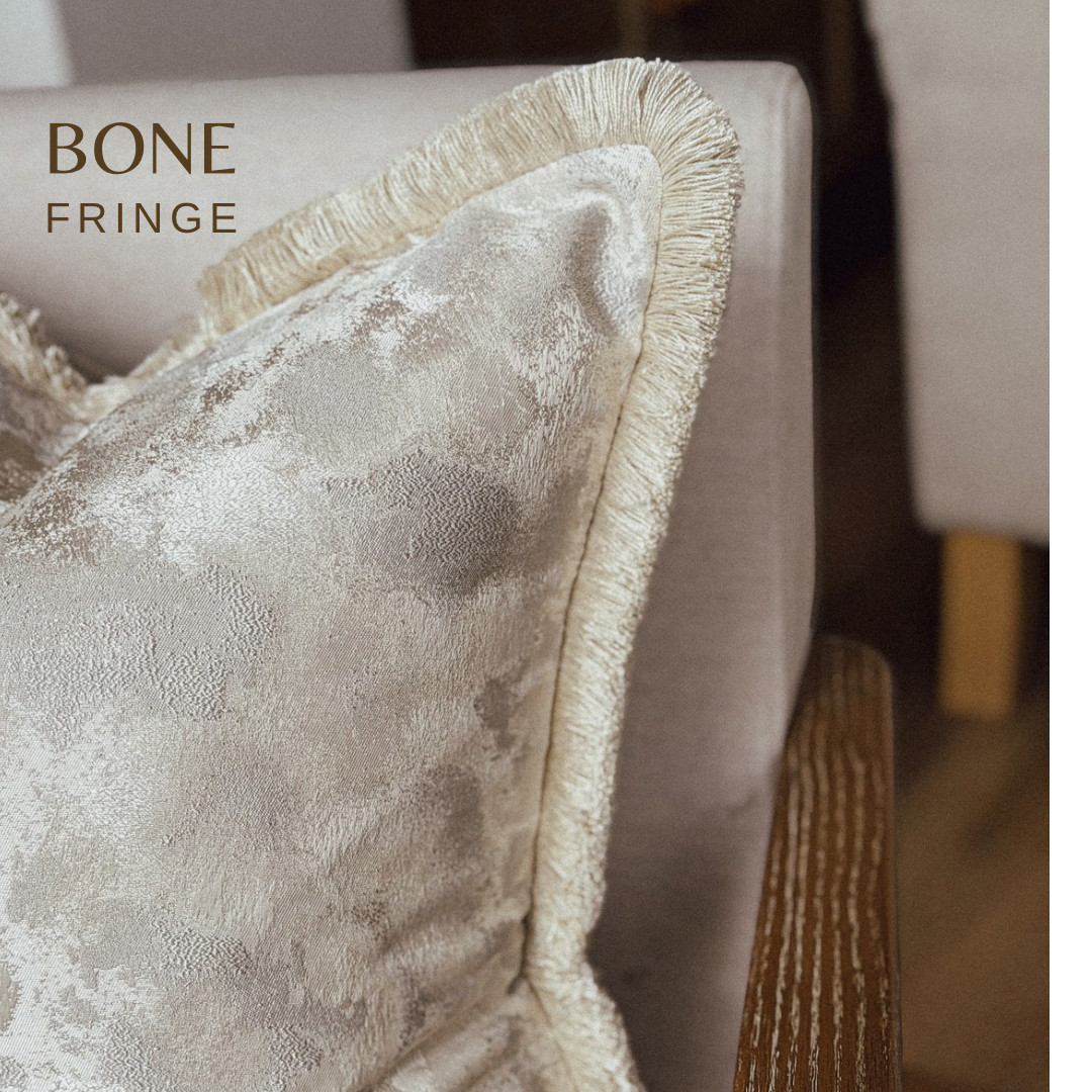 CHAMPAGNE PEARL | Fringe Cushion