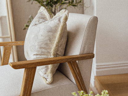 CHAMPAGNE PEARL | Fringe Cushion