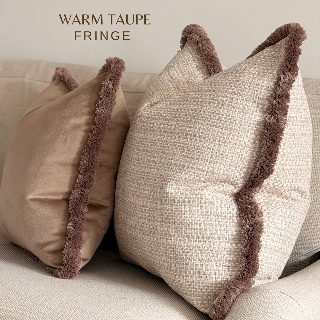 LEXI | Cream Woven Fringed Cushion