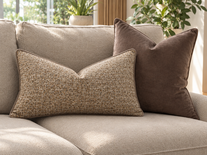 ENCHANTED - WOODLAND | Textured Cushion: Fringed & Piped