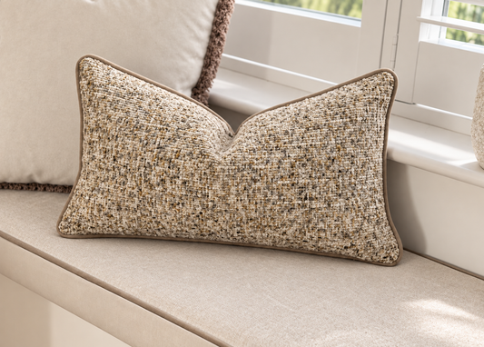 ENCHANTED - WOODLAND | Textured Cushion: Fringed & Piped