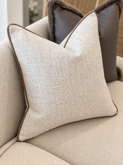 ALMOND| Textured Ivory Cushion