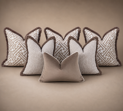 Luxury beige king and super king bed set