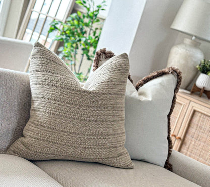 Rustic woven cushion / pillow cover — perfect for relaxed, natural home décor