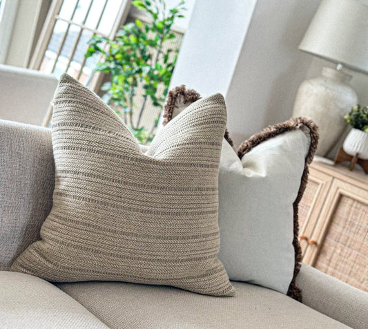Rustic woven cushion / pillow cover — perfect for relaxed, natural home décor