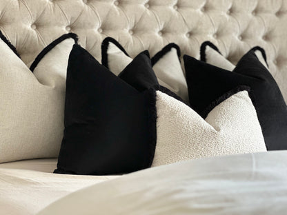 LIBERTY | Black & Natural Cushion Cover Set