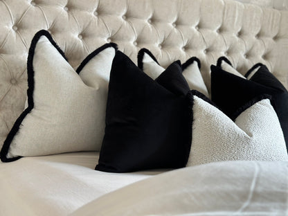 LIBERTY | Black & Natural Cushion Cover Set