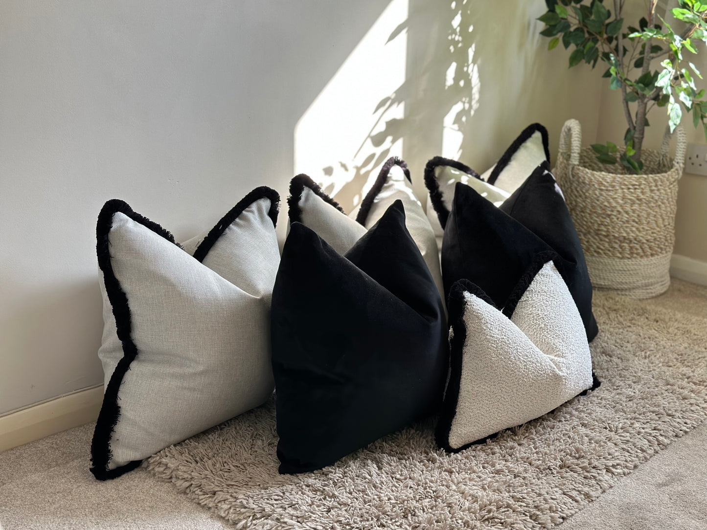 LIBERTY | Black & Natural Cushion Cover Set
